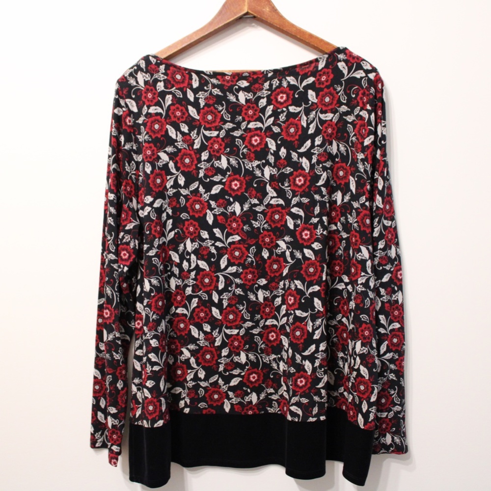 J Jill Velvet & Floral Blouse